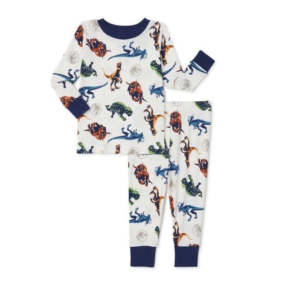 Jurassic World Dinosaur Pajamas Toddler Pajamas 2 Piece Set Size 2T - Picture 9 of 9